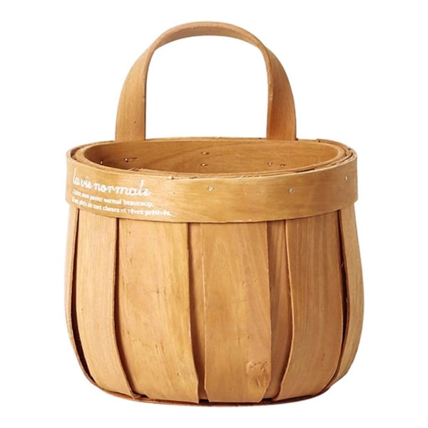 1/2 vävd förvaringskorg Hängande tvättkorg Blombehållare Brown B 1Set