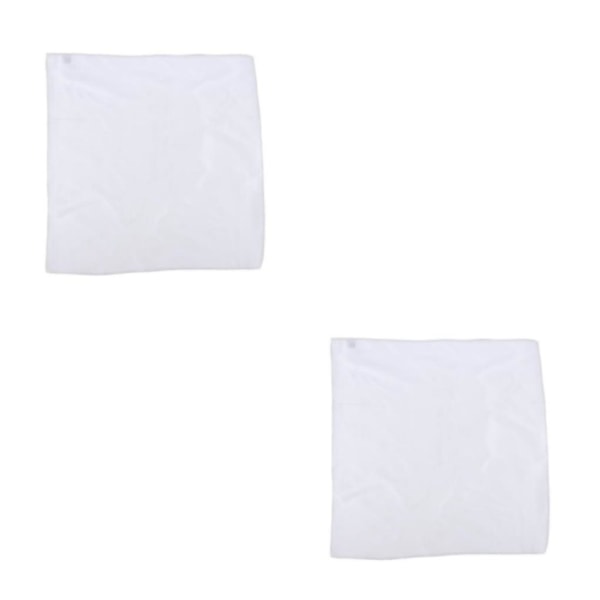 1/2/3 Herr Silk Pocket Square Plain Solid Näsduk White 2Set