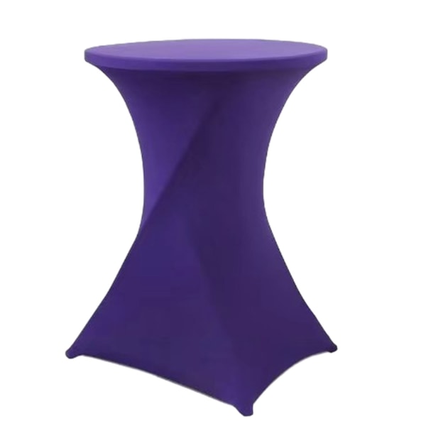 1/2/3/5 High Foot Bar Cover Stretch Rund Duk För Hotell purple 5Set