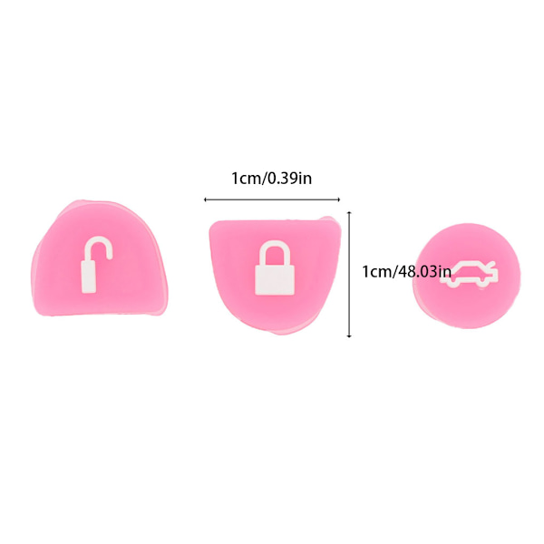 1/2/3/5 3st Silica Gel Key Buttons Fjärrreparationssats Bekvämt Pink 1Set