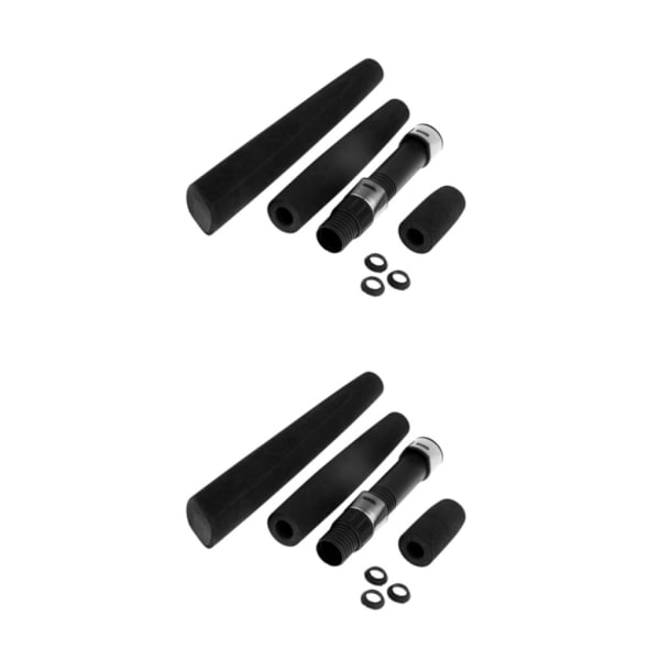 1/2/3 Spöbyggnad Reparation Svart EVA Jigging Fiskespö Handtag 2Set