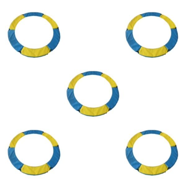 1/2/3/5 Ersättningsdyna för studsmatta säkerhetsstoppningsfjäder Yellow Blue 1.5m 5PCS