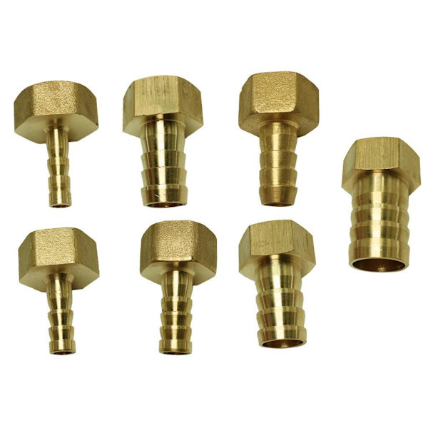 1/2/3/5 pneumatisk slangkoppling hona mässing/VVS-kopplingar 6mm 1Set