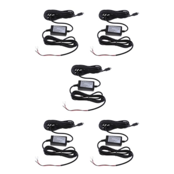 1/3/5 hård tråd automatisk för laddare Micro USB 3,5m DC 12V till 5V 5Set