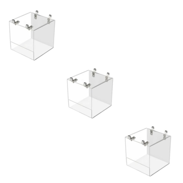 1/2/3 transparent färg fågelvattenbadkar Lätt att installera Bath Box 13*11*13CM 3Set