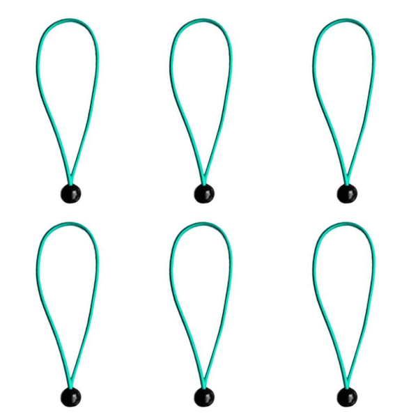 1/2/3 6 stycken Heavy Duty Ball Bungee Cord Snöra ner sladd Canopy Green 15cm 1Set