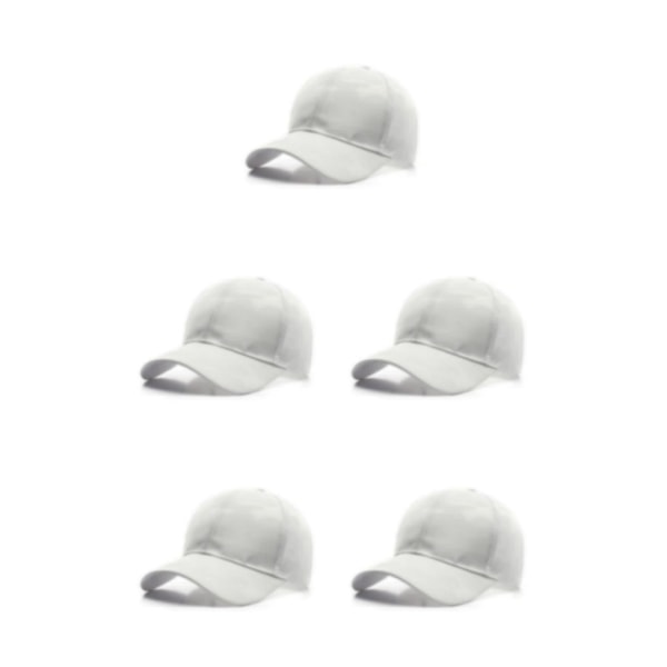 1/3/5 Lätt och andas cap för män - Håll dig bekväm white 5PCS