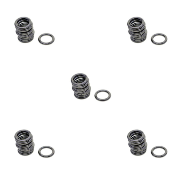 1/2/3/5 10 st runda fjäderkrokar karbinnyckelnyckel iron grey 28mm 5Set