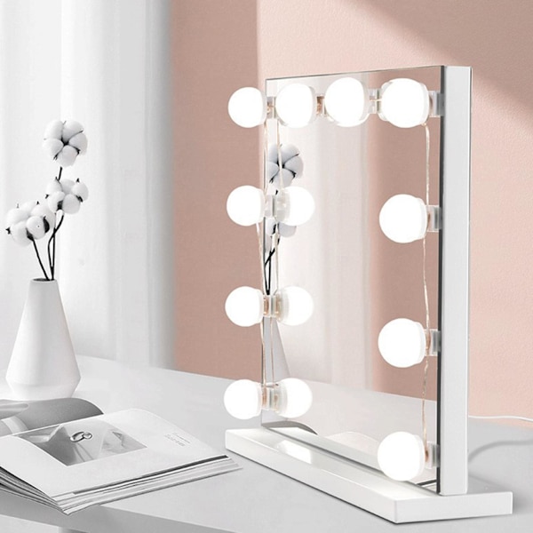 1/2 Vanity Style LED-spegellampor Lampor Kit Lampa Kosmetisk 10 Bulbs 1Set