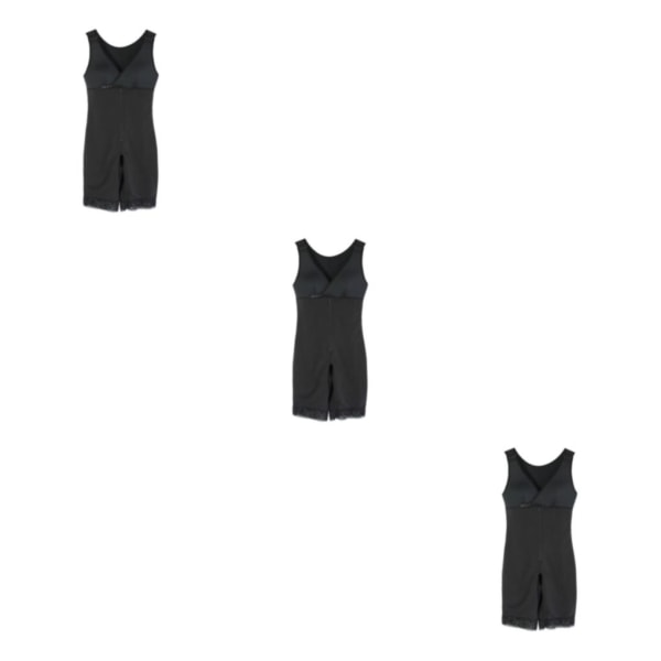 1/2/3 polyester underkläder för kvinnor waist trainer för att forma kroppen Black XL 3Set