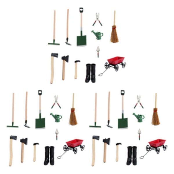 1/2/3 1:12TH Miniatyrträdgårdsredskap För låtsasspela för 3Set