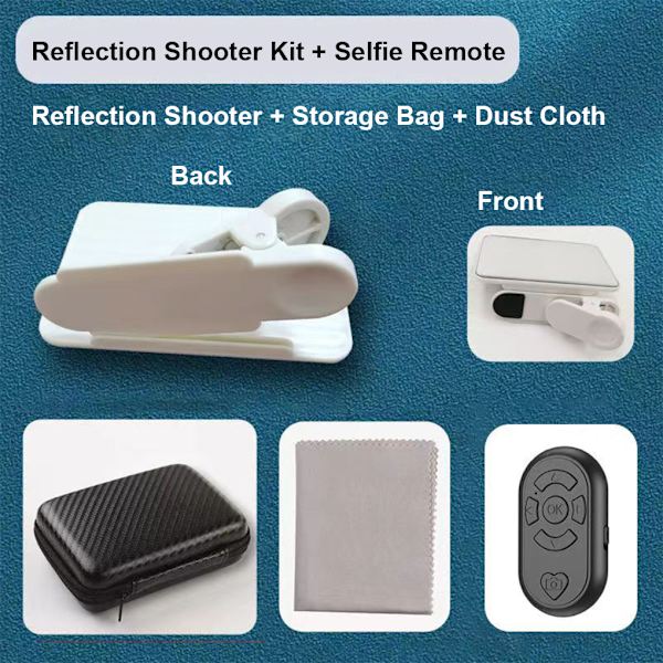 1/2/3/5 Telefon Spegel Reflektion Clip Bred Applicering Lätt att White remote control 1 Pc