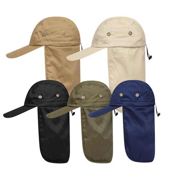 Unisex fiskehatt med justerbar rem för solskyddshatt beige