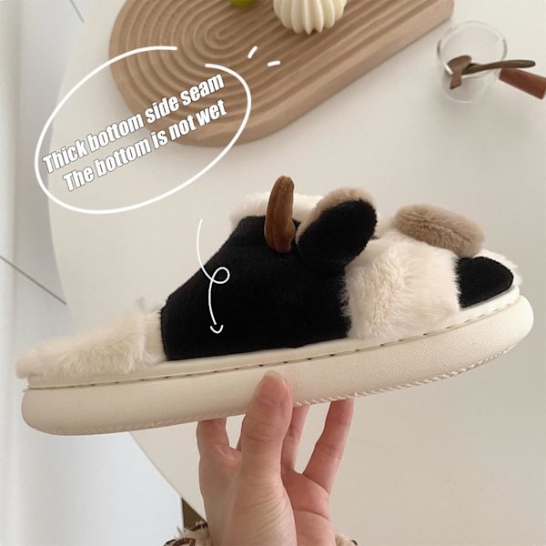 1/2 1 Par Nyhet Vintertofflor Hustofflor för tjejer White 38-39 Size 1Set