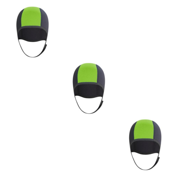1/2/3/5 Neopren Dykhatt Skyddsöra för forsränning green 3mm 3Set
