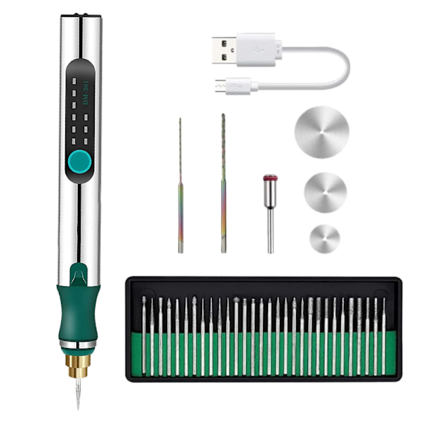 1/2/3/5 Metallsmyckengravering Pen Kit sladdlös mikrogravör 1 Pc