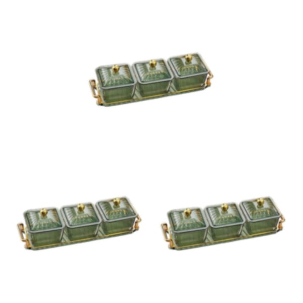 1/2/3 Nordic Style Divided Dishes Square för Reception Room 3 Grids 3Set