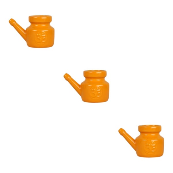 1/2/3/5 Keramik Neti Pot Leakproof Sinus Rinse Pot Tålig för Orange 5.51 Inchx3.94 Inchx4.13 Inch 3Set