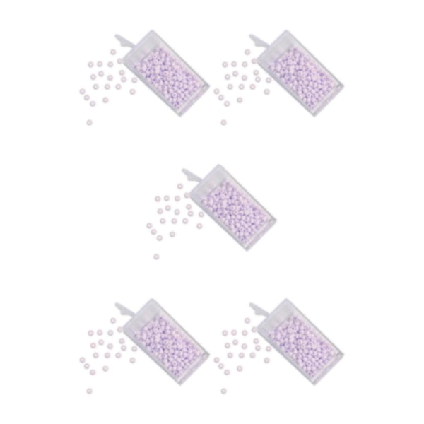 1/2/3/5 Beads DIY Smycken Retro Craft Kit Etniskt för hantverksmärke purple 3mm 5Set