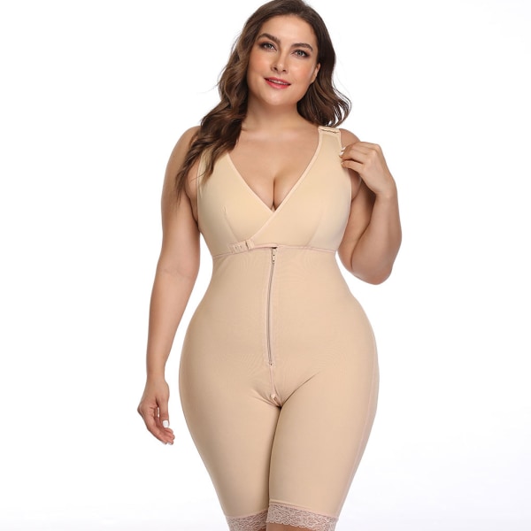 1/2/3 polyester underkläder för kvinnor waist trainer för att forma kroppen Beige M 1Set