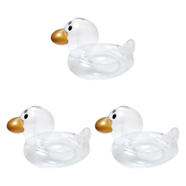 1/3 Swimming Float Ring För Flytande Uppblåsbar Tålig för Transparent Seat Ring 3Set