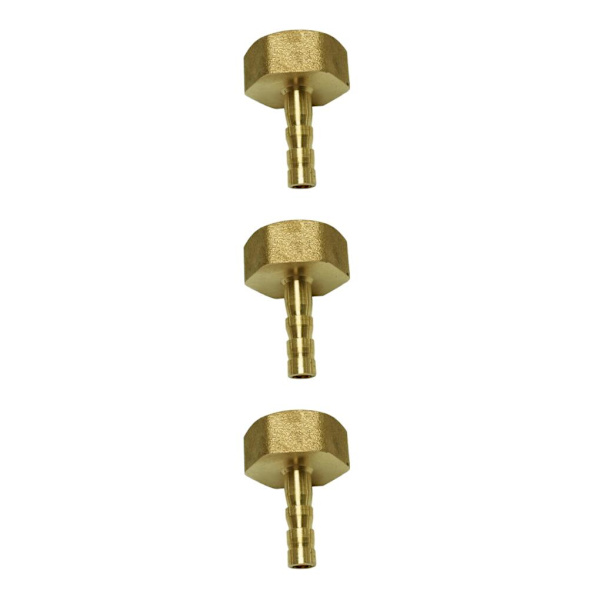 1/2/3/5 pneumatisk slangkoppling hona mässing/VVS-kopplingar 6mm 3Set