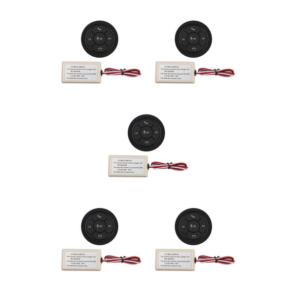 1/2/3/5 Universal Wireless Bluetooth Media Button 7 Key for För Black 46x12mm 5Set