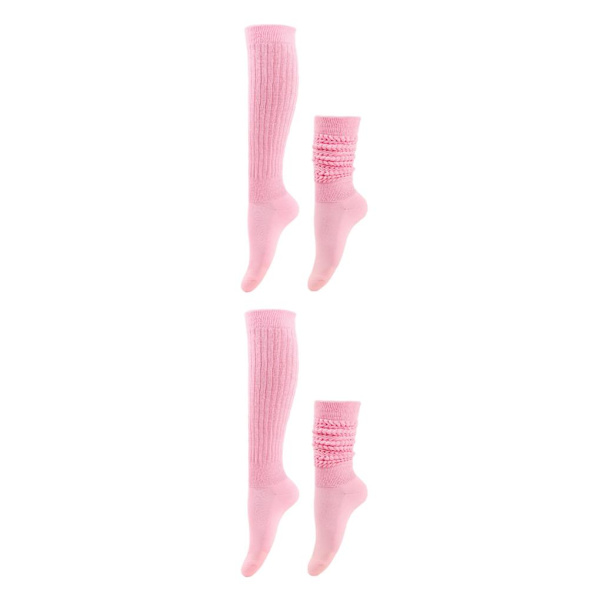 1/2/3/5 2 stycken Slitstarka Slouch strumpor Elasticitet och utsökt Light Pink 2Set