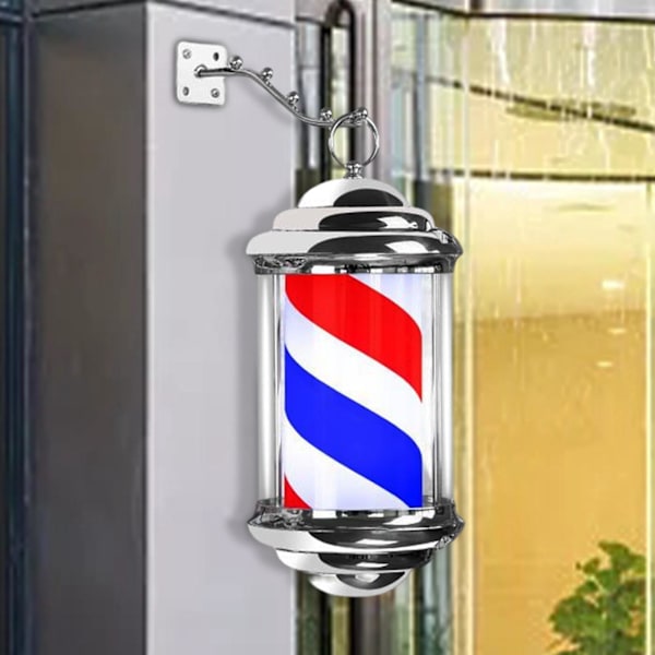 Barber Shop Pole Light Stripe Roterande Frisörsalong Shop Sign for