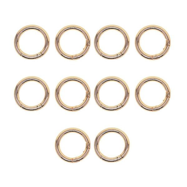 1/2/3/5 10 st runda fjäderkrokar karbinnyckelnyckel golden 28mm 1Set