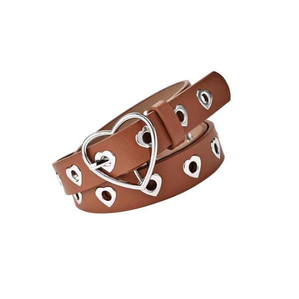1/2 Läder PU Tillbehör Midjeband Läder Hjärta Midjeband Camel Heart B 106x2.3cm 106x2.3cm 1Set