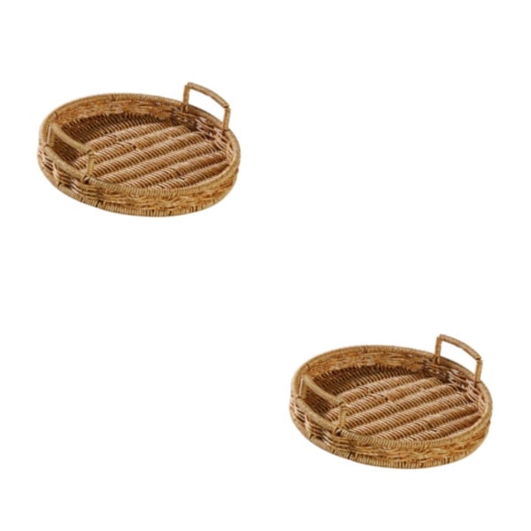 1/2/5 Handgjord rustik organizer i rotting för frukt 2PCS