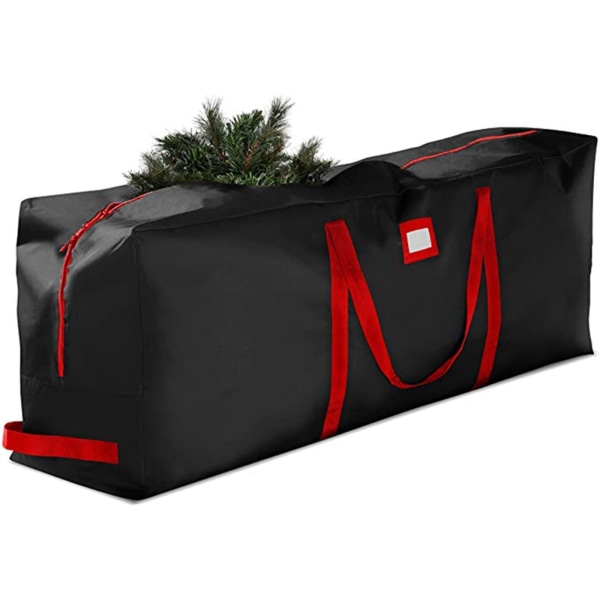 Extra julgransförvaringsväska Dubbla handtag för flyttning Black 122x34x51cm