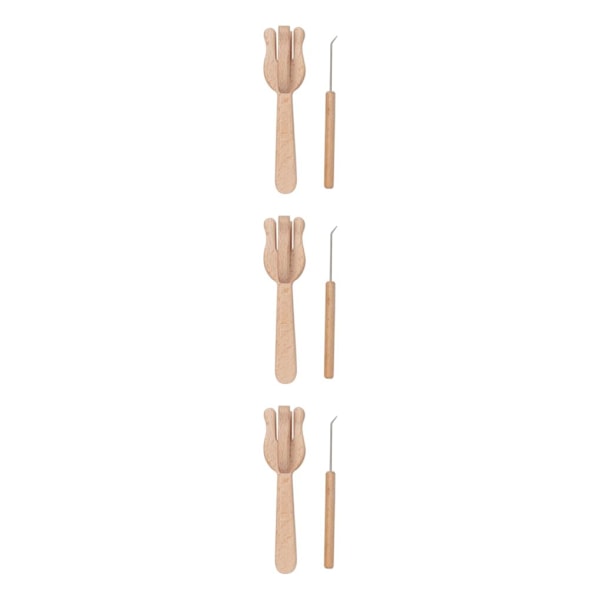 1/2/3/5 Stickverktyg Träform Handvävstol Multifunktionell 3Set