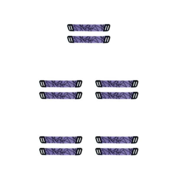 1/2/3/5 Öronkuddar Kudde Hörselskydd Andas Gamer Rhombus Purple Shock-cushion Beam 5PCS