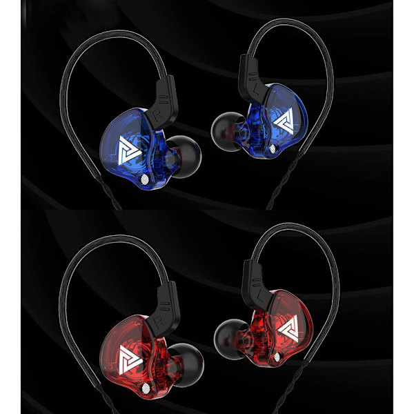 1/2/3/5 För QKZ AK6 In Ear 3,5 mm sporthörlurar med mikrofon Red 1.2m 1Set