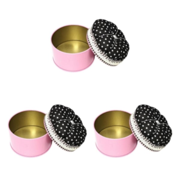 1/2/3 stift Kudde Nålkudde med case för hemsömnad Black 7.6x7cm 3Set