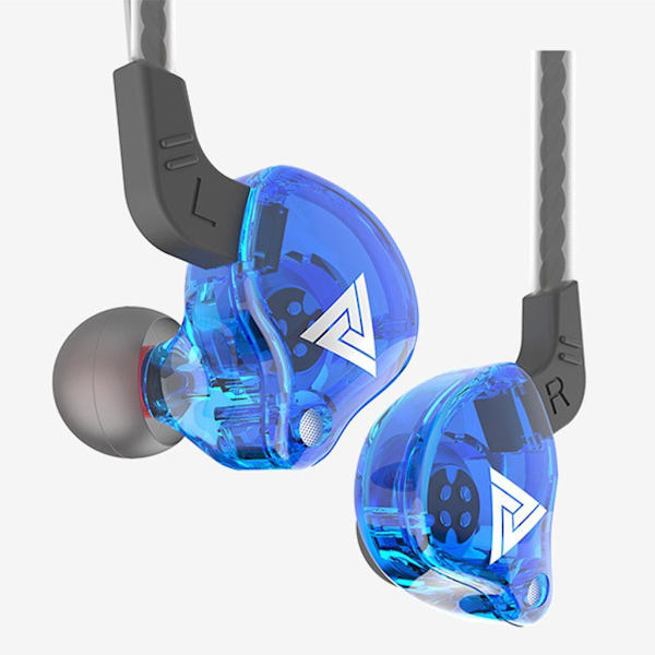 1/2/3/5 För QKZ AK6 In Ear 3,5 mm sporthörlurar med mikrofon Blue 1.2m 1Set