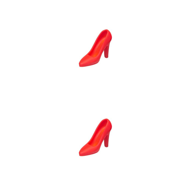 1/2/3/5 1:12 Kvinnliga högklackade skor för kvinnlig action Red 2cm 2PCS