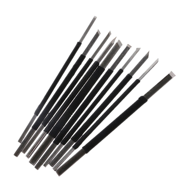 10 stycken/ set Sten Seal Graver Burin Stone Carving snidade verktyg