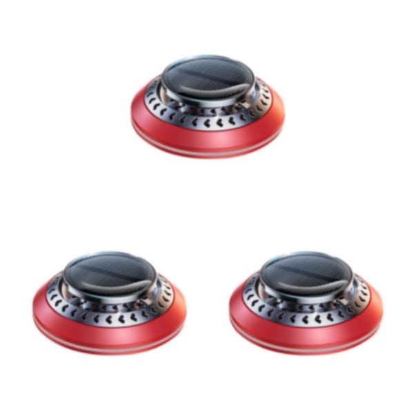 1/2/3/5 Metal Car Air Freshener Solar Powered Automatic red 3Set