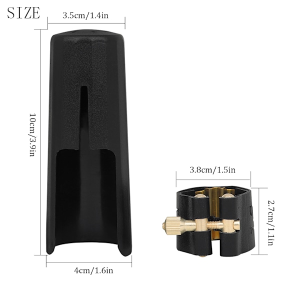 1/2/3/5 Läderligatur Sax Munstycke Cap Metall Alto 1 Pc