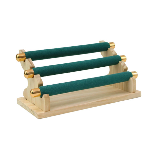 1/2/3 Fristående Ringar Display Hållare Showcase Hållare för hemmet Green 20 x 10 x 9.5cm 1 Pc