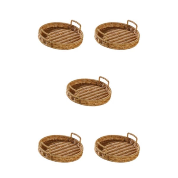 1/2/5 Handgjord rustik organizer i rotting för frukt 5PCS