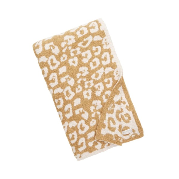 1/2/3 Throw Blanket Leopard Print Flanell Fleece Filtar Plysch light tan 51x71in 1Set