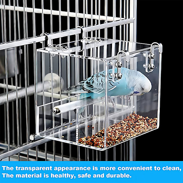 1/2/3 transparent färg fågelvattenbadkar Lätt att installera Feeder 13*11*13CM 1Set