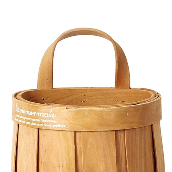 1/2 vävd förvaringskorg Hängande tvättkorg Blombehållare Brown B 1Set