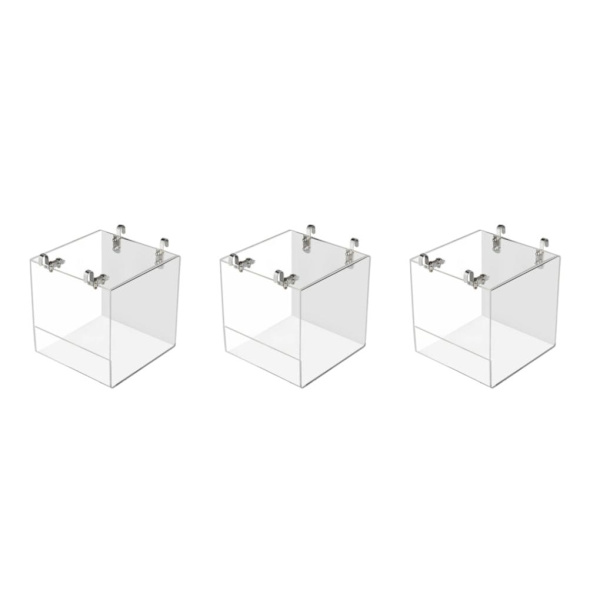 1/2/3 transparent färg fågelvattenbadkar Lätt att installera Bath Box 13*11*13CM 3Set
