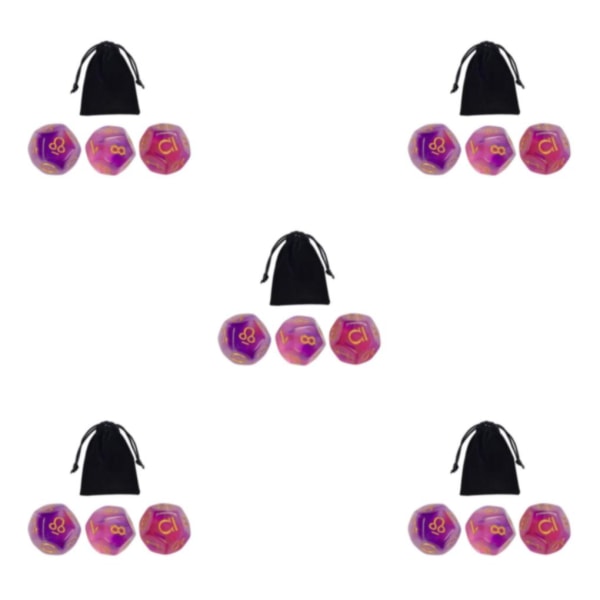 1/2/3/5 3st Akryl Astrologiska Tärningar Konstellationstärningar för Style G 5Set