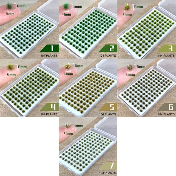 1/2/3/5 Resin Mini Grass Tuft Lågt underhållsminiatyrer Statisk No.1 1Set